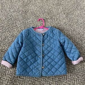 Carters quilted denim cardigan